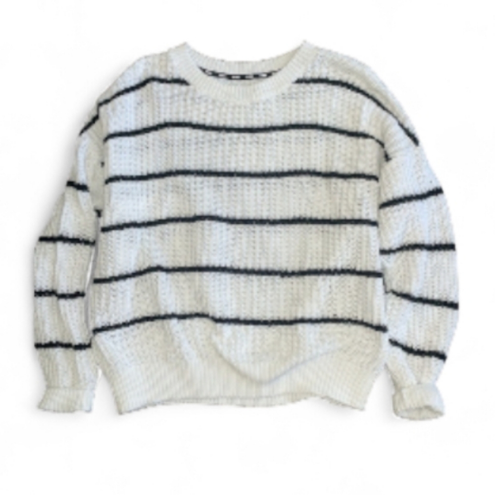 PINK VS Crewneck Forenza Collaberation Sweater White & Blk Striped